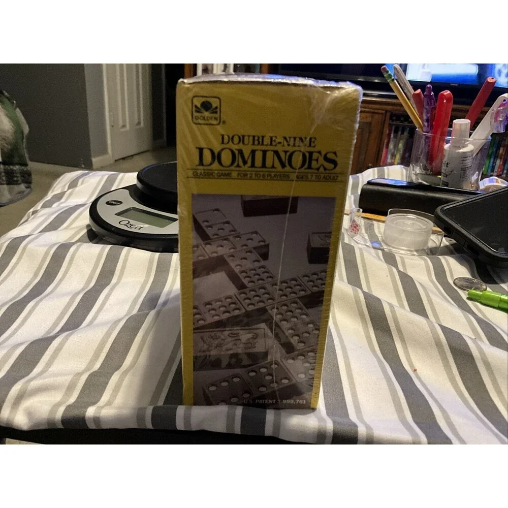 Double-Nine Dominoes by Golden 2-6 Players Ages 7 1989 Vintage New